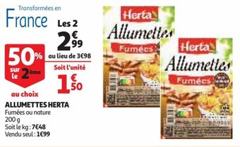 Auchan Supermarché Allumettes HERTA offre
