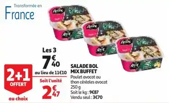 Auchan Supermarché Salade bol mix buffet offre