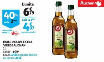 Auchan Supermarché Huile d'olive extra vierge auchan offre