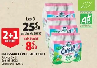 Auchan Supermarché Croissance éveil lactel bio offre