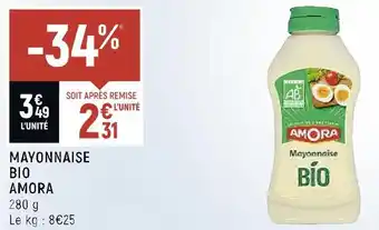 Petit Casino Amora mayonnaise bio offre