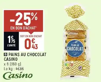 Spar Casino pains au chocolat offre