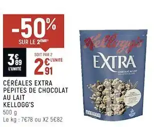 Spar Kellogg’s céréales extra pépites de chocolat au lait offre