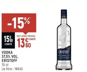 Spar Eristoff vodka 37,5% vol. offre