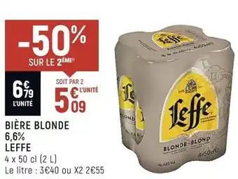Spar Leffe bière blonde 6,6% offre