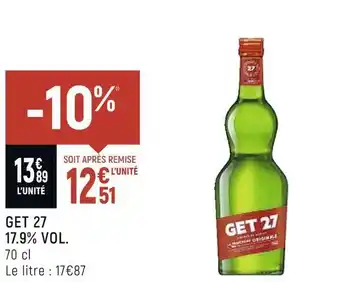 Spar Get get 27 17.9% vol. offre