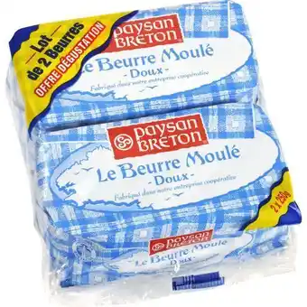 Auchan Le beurre moulé paysan breton offre