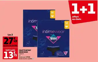 Auchan Culotte intimy wear nana offre