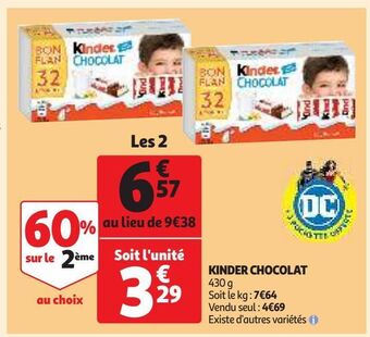 Auchan Supermarché Kinder chocolat offre