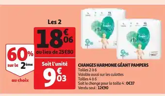 Auchan Supermarché Changes harmonie geant pampers offre
