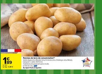 Carrefour Pommes De Terre De Consommation offre