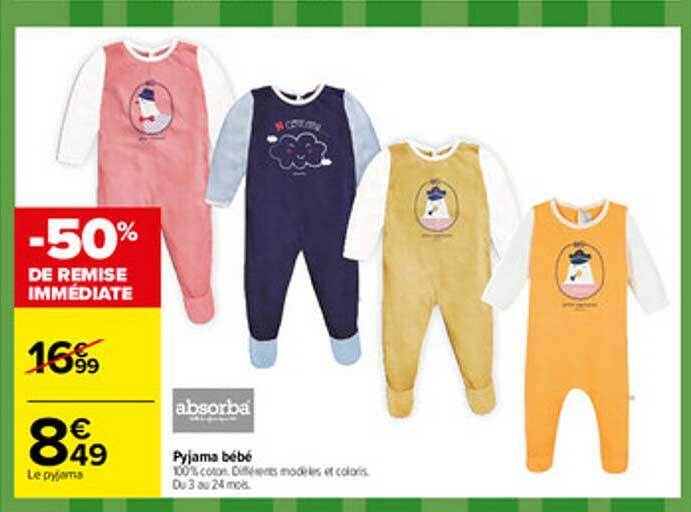 Promo Pyjama Bebe Absorba Chez Carrefour Promo Pyjama Bebe Absorba Chez Carrefour