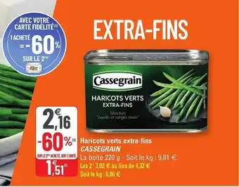 G20 Haricots verts extra-fins cassegrain offre