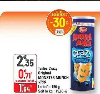 G20 Tuiles crazy original monster munch vico offre