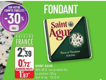 G20 Saint agur offre