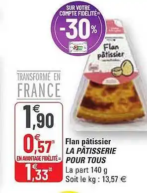 G20 Flan pâtissier la pâtisserie pour tous offre