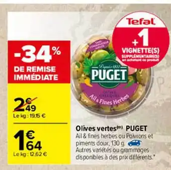 Carrefour Olives Vertes Puget offre