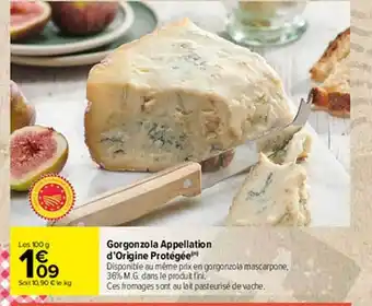 Carrefour Gorgonzola Appellation D'origine Protégée offre