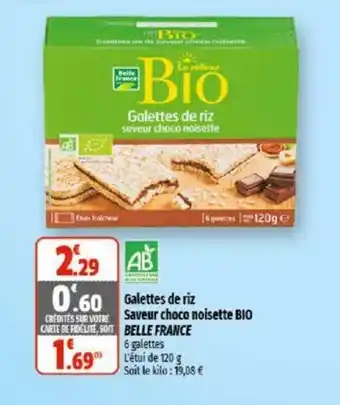 Coccinelle Supermarché Galettes de riz saveur choco noisette bio belle france offre