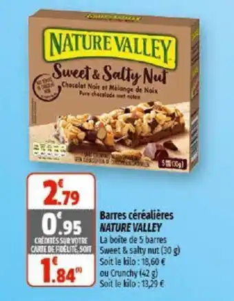 Barres céréalières NATURE VALLEY