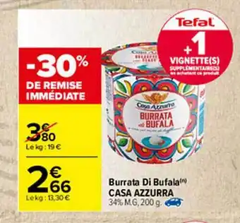 Carrefour Burrata Di Bufala Casa Azzurra offre
