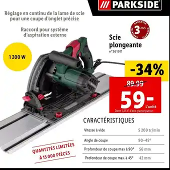 Lidl Scie Plongeante offre