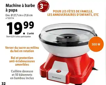 Lidl Machine À Barbe À Papa offre