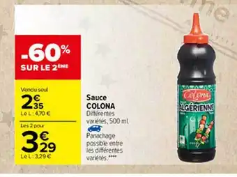 Carrefour Sauce Colona offre