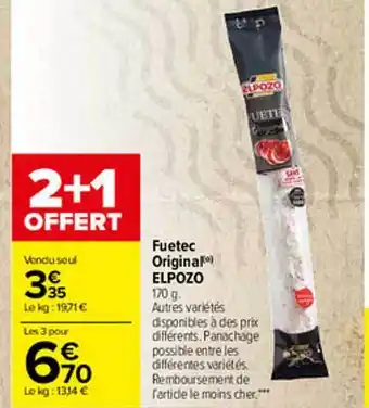 Carrefour Fuetec Original Elpozo offre