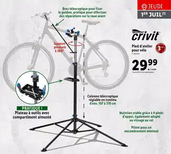 Lidl Pled d'Atelier Pour Vélo offre