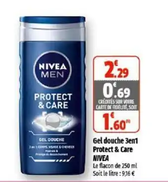 Coccinelle Supermarché Gel douche 3en1 protect & care NIVEA offre