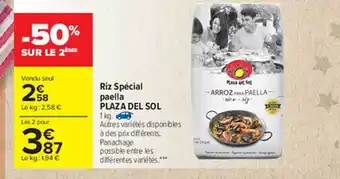 Carrefour Riz Spécial Paella Plaza Del Sol offre