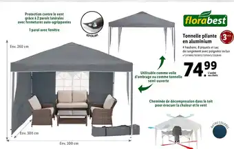 Lidl Tonnelle Pliante En Aluminium offre