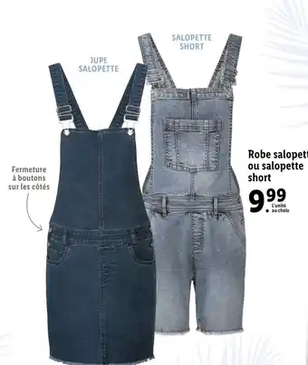 Lidl Robe Salopette Ou Salopette Short offre