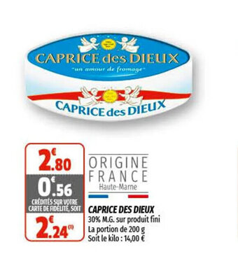 Coccimarket Caprice des dieux offre