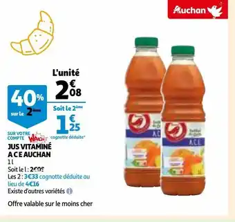 Auchan Jus vitaminé a c e auchan offre