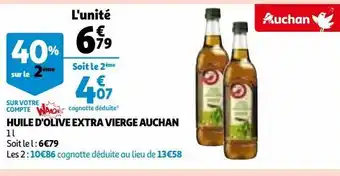 Auchan Huile d'olive extra vierge auchan offre