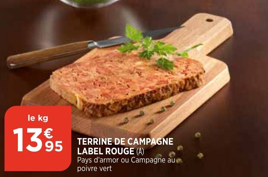 Promo Terrine de campagne label rouge chez Bi1