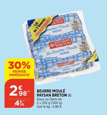 Bi1 Beurre moulé paysan breton offre