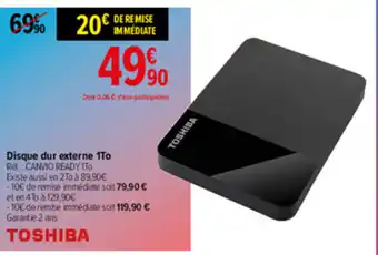 Carrefour Disque Dur Externe 1To offre