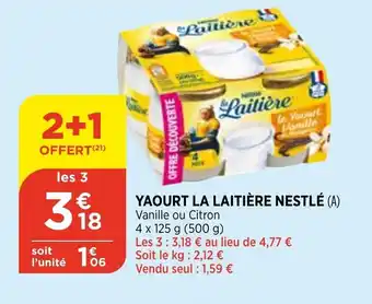 Bi1 Yaourt la laitière nestlé offre