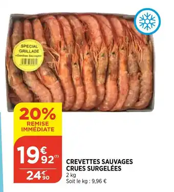 Bi1 Crevettes sauvages crues surgelées offre
