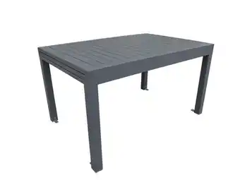 Leroy Merlin Table de jardin lisbon rectangulaire gris / argent 10 personnes offre