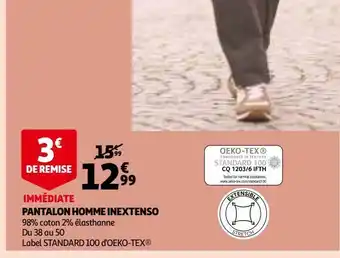 Auchan Pantalon homme inextenso offre