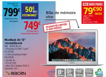 Carrefour MacBook Air 13 Reconditionné offre