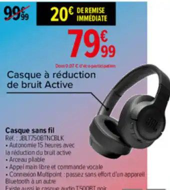 Carrefour Casque Sans Fil offre