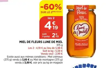 Bi1 Miel de Fleurs Lune de Miel offre