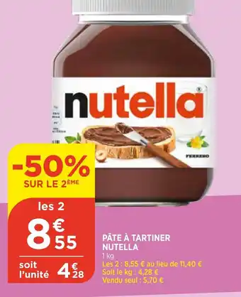 Bi1 Nutella Pàte à Tartiner offre