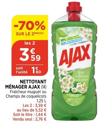 Bi1 Ajax Nettoyant Ménager offre