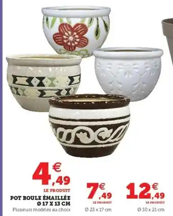 Super U Pot Boule Émaillée ø 17x13 CM offre
